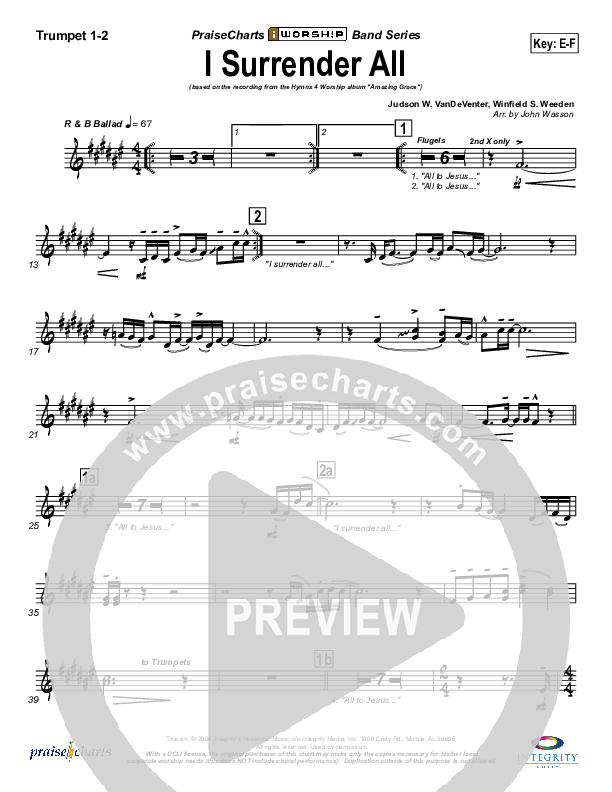 I Surrender All Trumpet 1,2 (Israel Houghton)