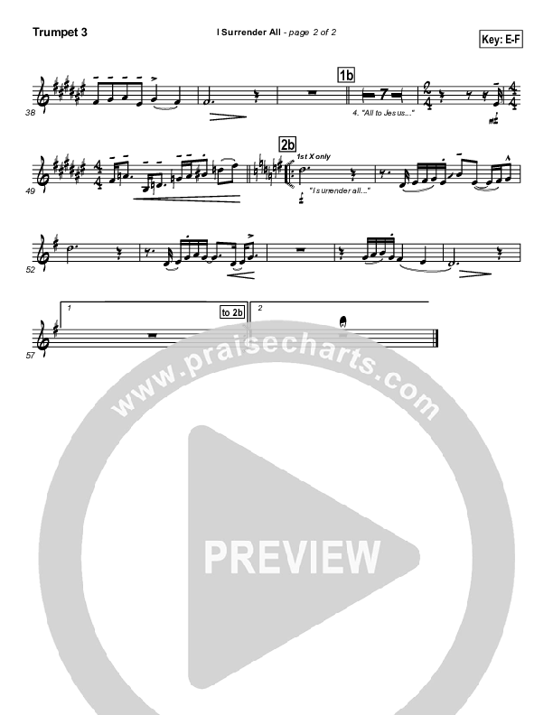 I Surrender All Trumpet 3 (Israel Houghton)