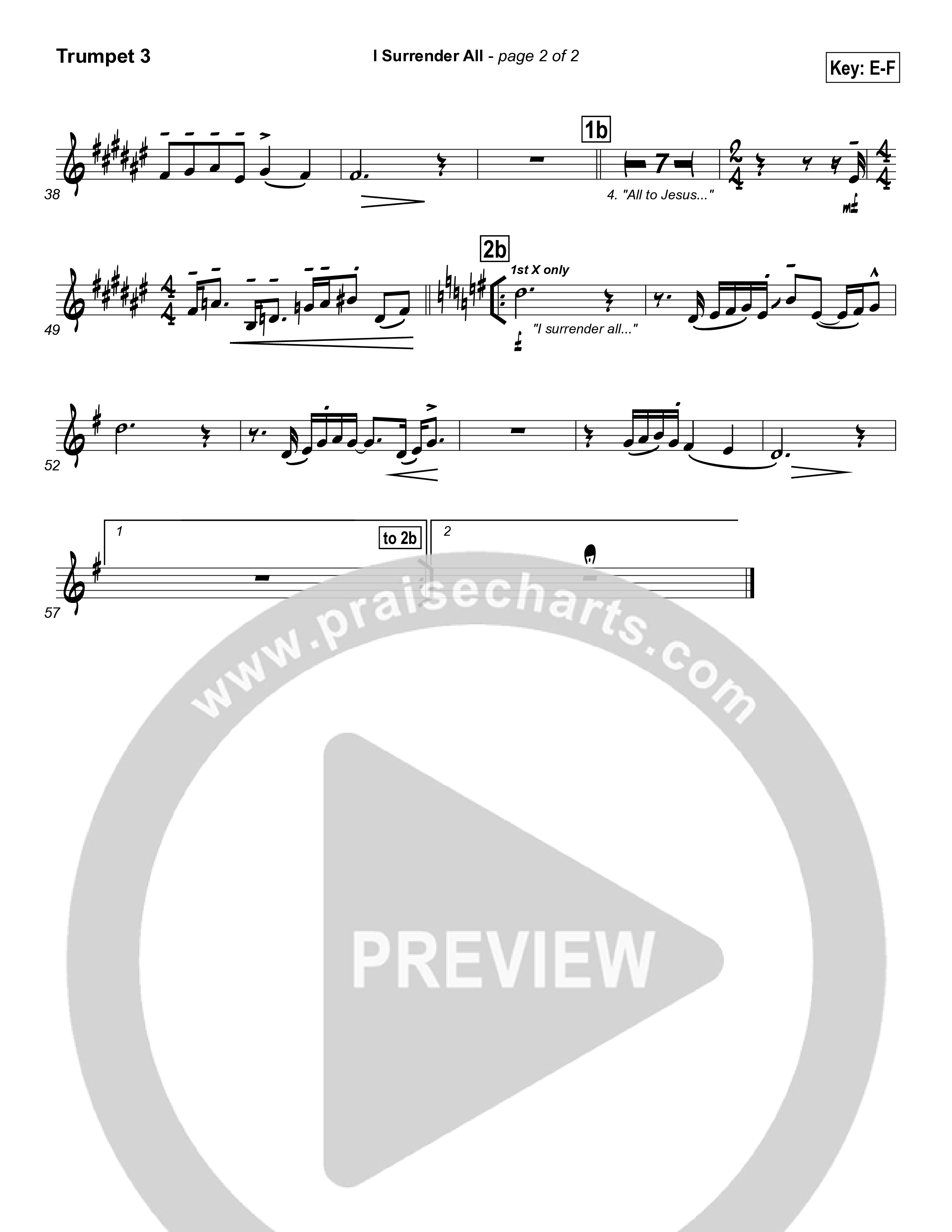 I Surrender All Trumpet 3 (Israel Houghton)