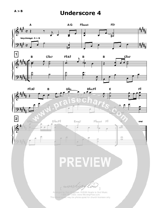 Underscore 04 (like Above All)   Piano Sheet (Don Chapman)