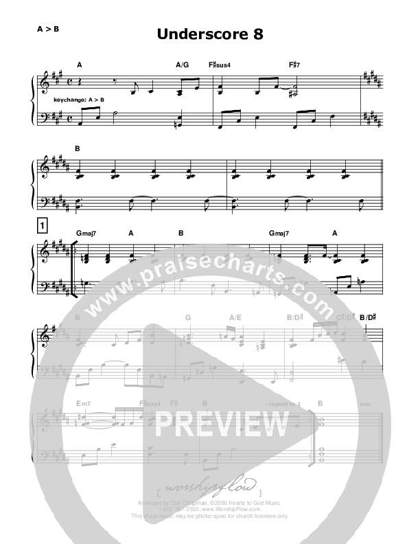 Underscore 08 (Majestic Feel)   Piano Sheet (Don Chapman)