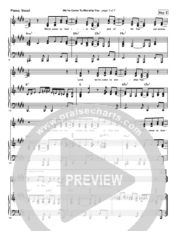 We've Come To Worship You Orchestration (Lakewood Church)