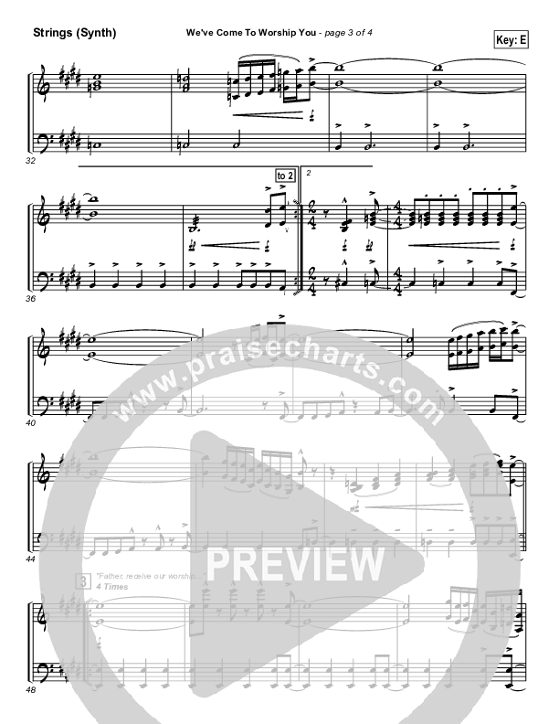 We've Come To Worship You Synth Strings (Lakewood Church)