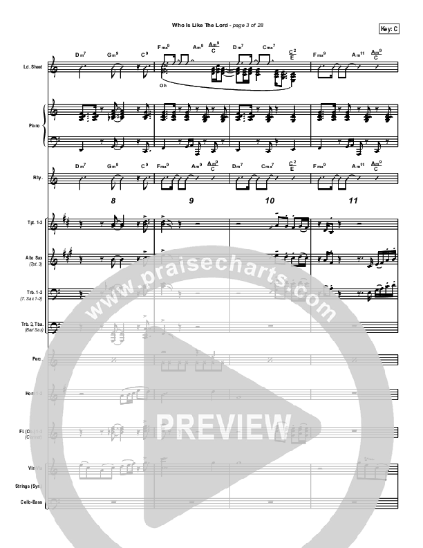 Who Is Like The Lord Conductor's Score (Israel Houghton)