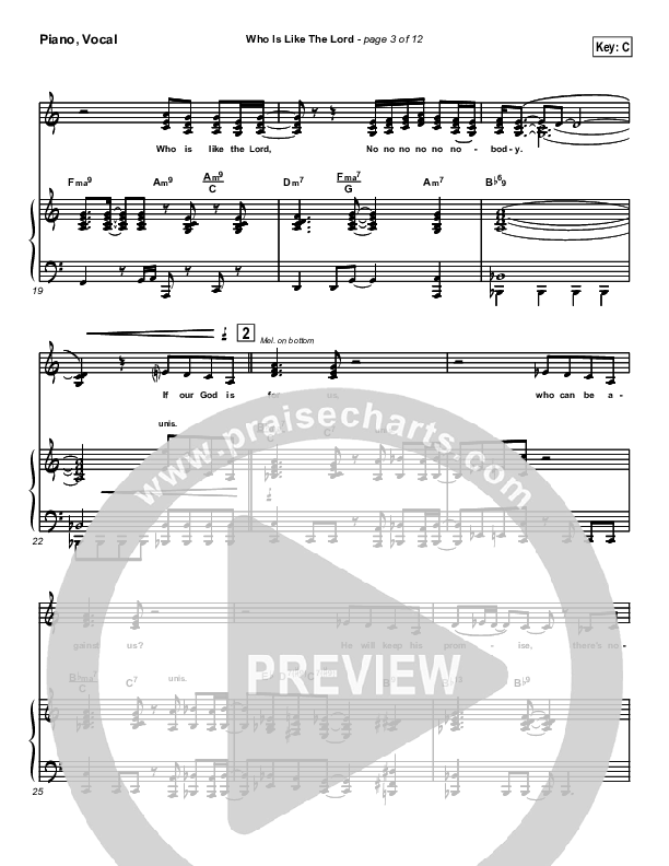 Who Is Like The Lord Piano/Vocal Pack (Israel Houghton)