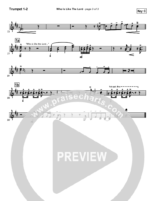 Who Is Like The Lord Trumpet 1,2 (Israel Houghton)