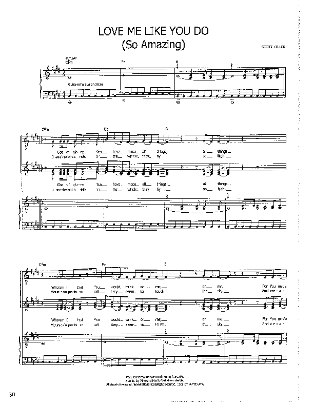 Love Me Like You Do Piano/Vocal & Lead (Scott Keller)