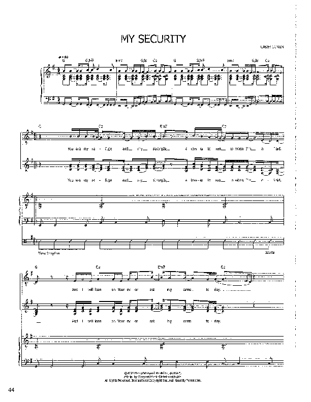 My Security Lead & Piano (Casey Corum)