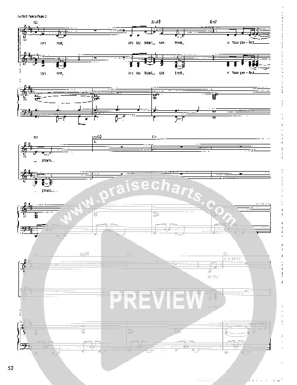 Perfect Peace Lead & Piano (Vineyard Worship)