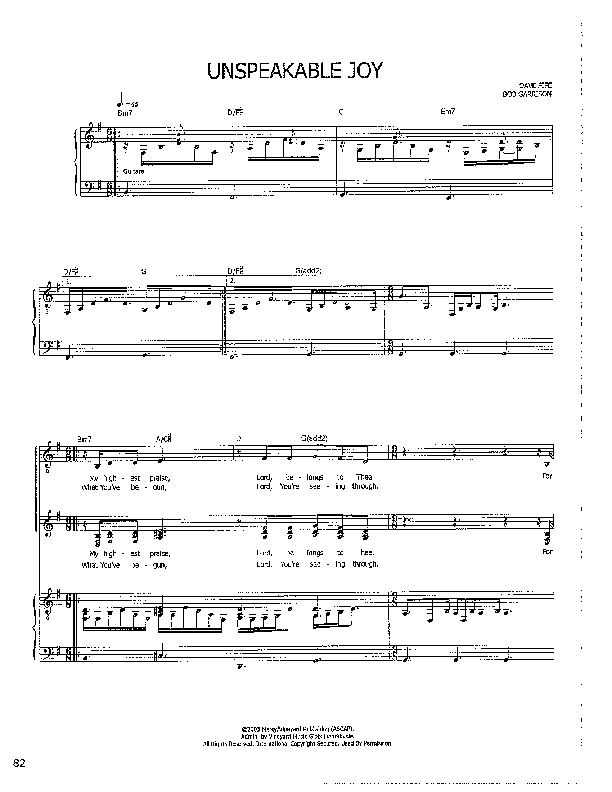 Unspeakable Joy Lead & Piano ()