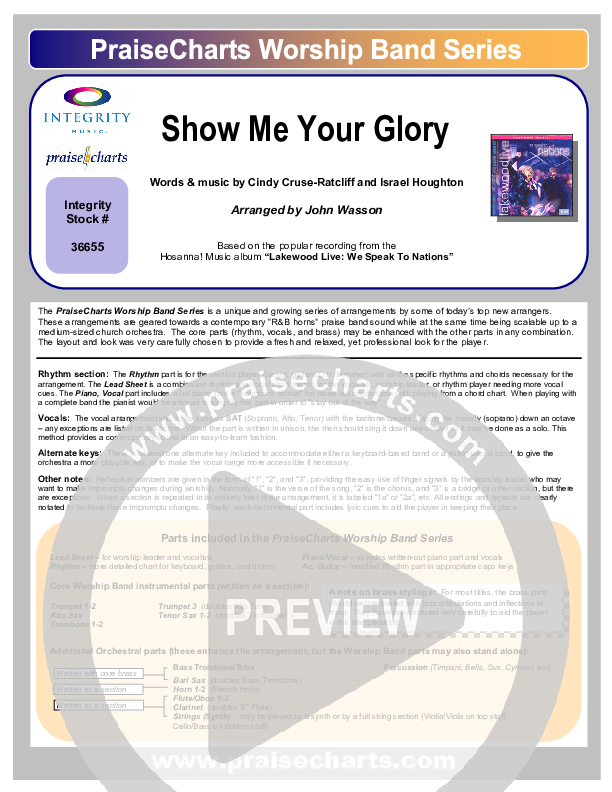 Show Me Your Glory Orchestration (Lakewood Church)