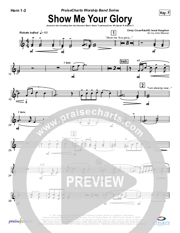 Show Me Your Glory Brass Pack (Lakewood Church)