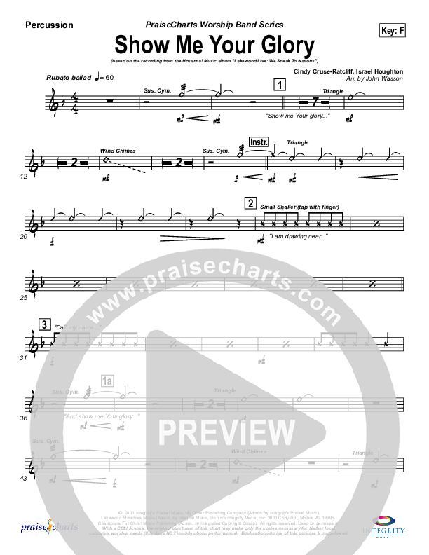 Show Me Your Glory Percussion (Lakewood Church)