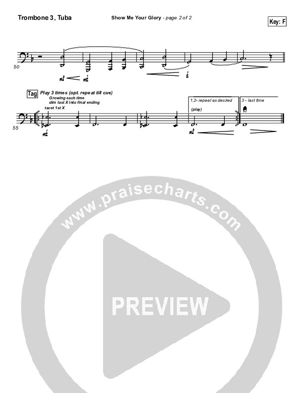 Show Me Your Glory Trombone 3/Tuba (Lakewood Church)