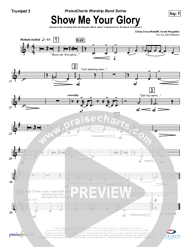 Show Me Your Glory Trumpet 3 (Lakewood Church)