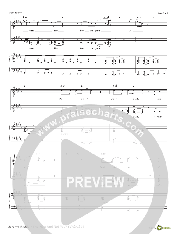 Christ Is Risen Piano/Vocal & Lead (Jeremy Riddle)