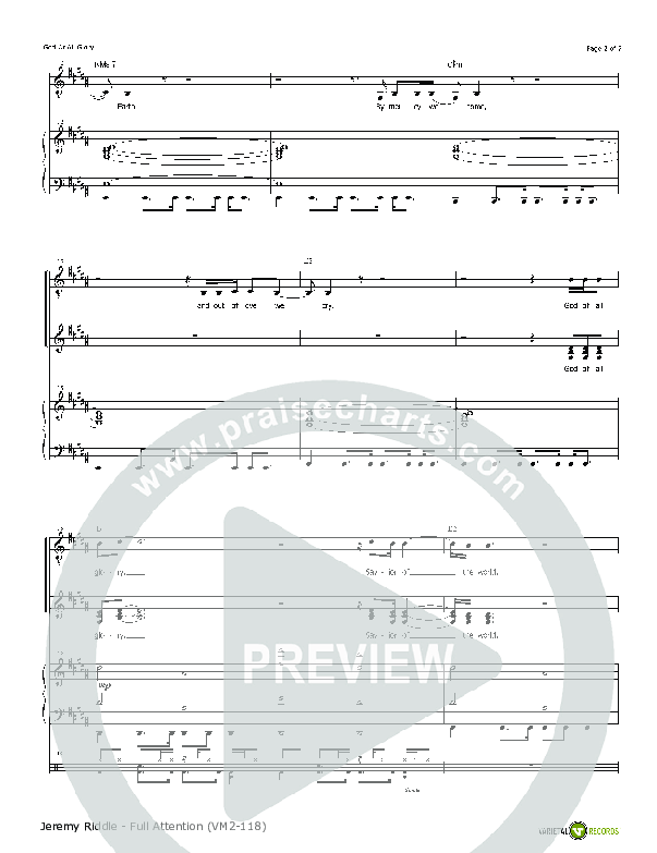 God Of All Glory Piano/Vocal (Jeremy Riddle)