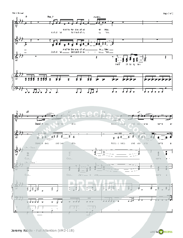 Stand In Awe Piano/Vocal (SATB) (Jeremy Riddle)