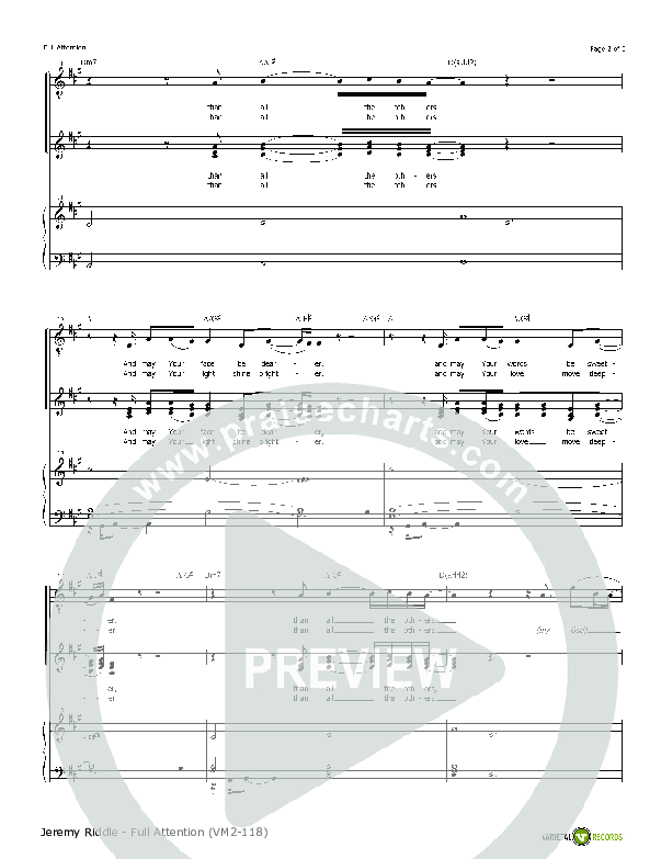 Full Attention Piano/Vocal (Jeremy Riddle)