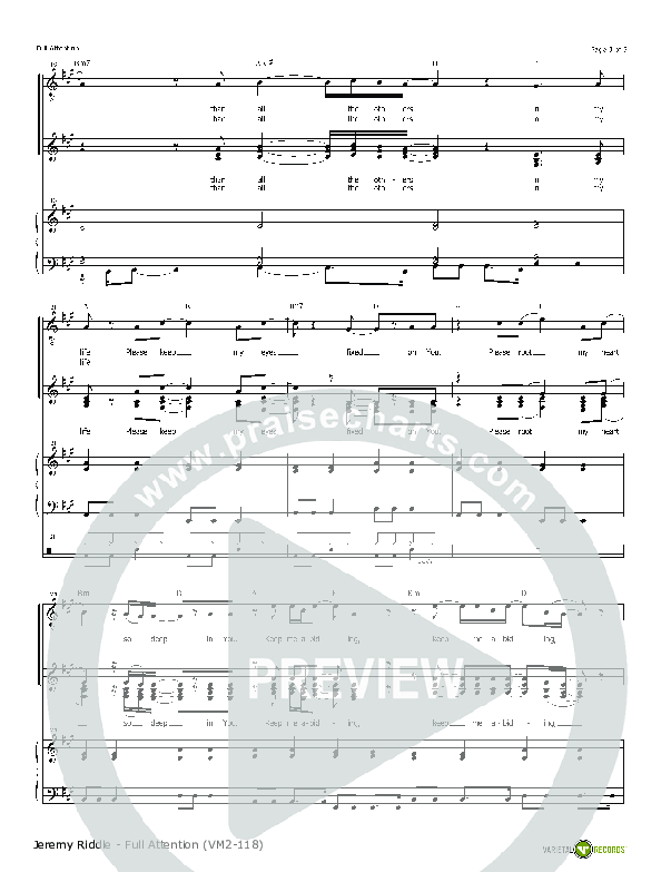 Full Attention Piano/Vocal (Jeremy Riddle)