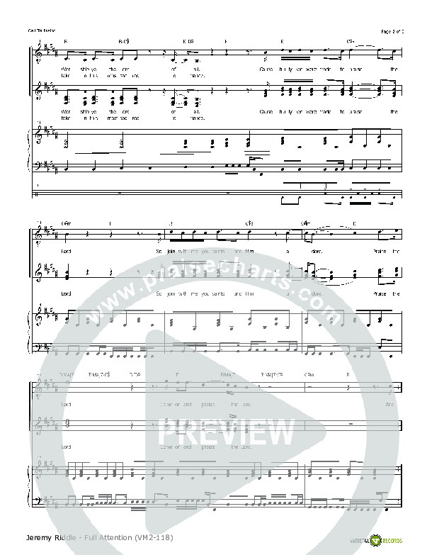 Call To Praise Piano/Vocal (Jeremy Riddle)