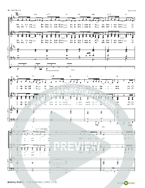 My Love For You Lead & Piano (Jeremy Riddle)