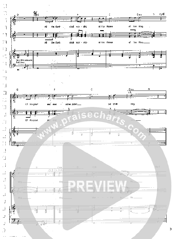 All The Earth Shall Worship Lead Sheet (SAT) ()