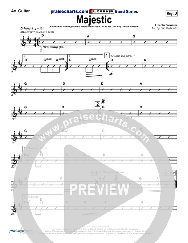 Majestic Acoustic Guitar (Lincoln Brewster)