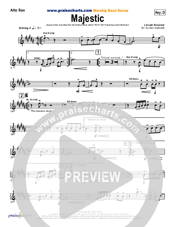 Majestic Alto Sax (Lincoln Brewster)