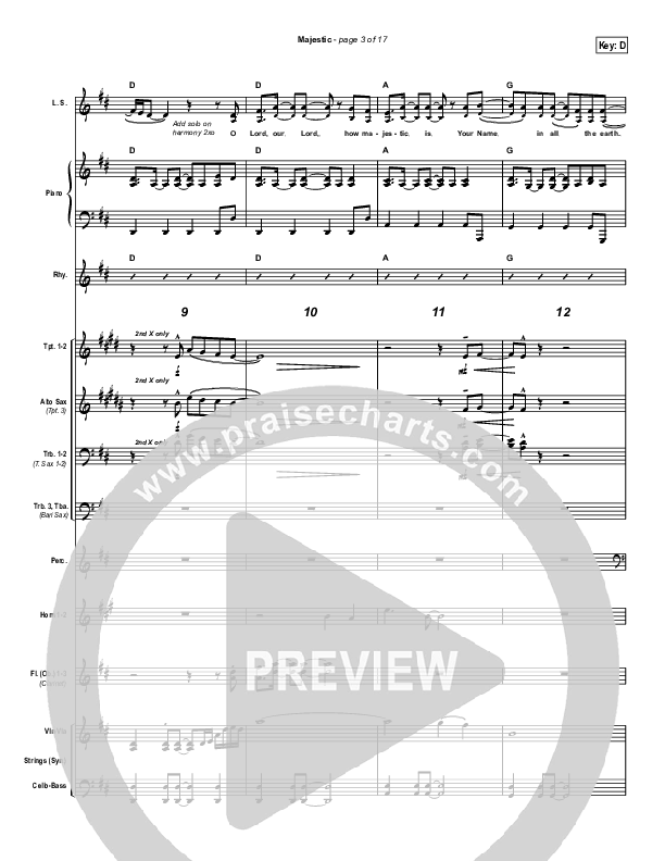 Majestic Conductor's Score (Lincoln Brewster)