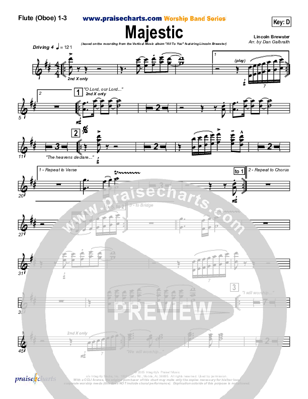 Majestic Flute/Oboe 1/2/3 (Lincoln Brewster)