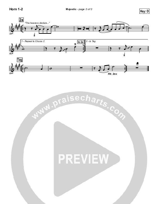 Majestic French Horn 1/2 (Lincoln Brewster)