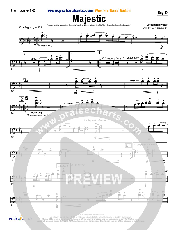 Majestic Trombone 1/2 (Lincoln Brewster)