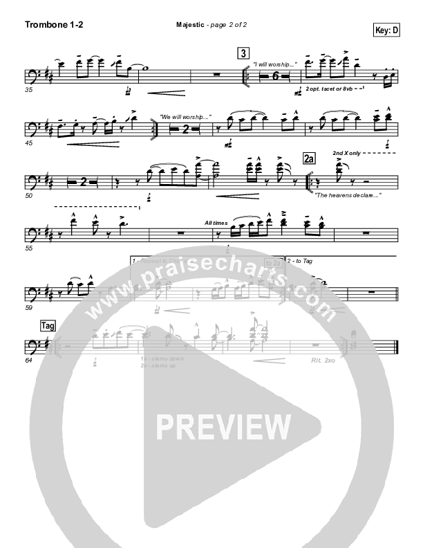 Majestic Trombone 1/2 (Lincoln Brewster)