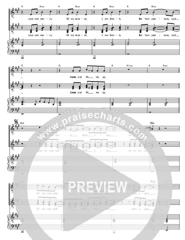 Come And Fill Me Up Piano/Vocal & Lead (Vineyard Worship)