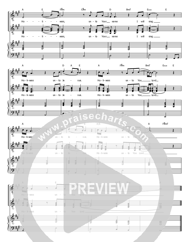 Holiness Unto The Lord Lead & Piano (Vineyard Worship)