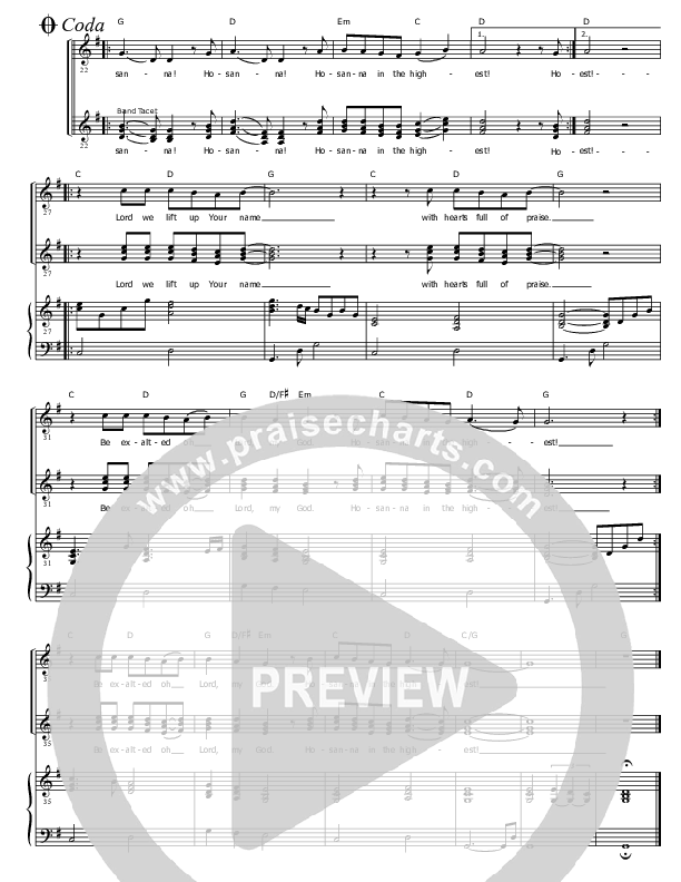 Hosanna Piano/Vocal & Lead (Carl Tuttle)