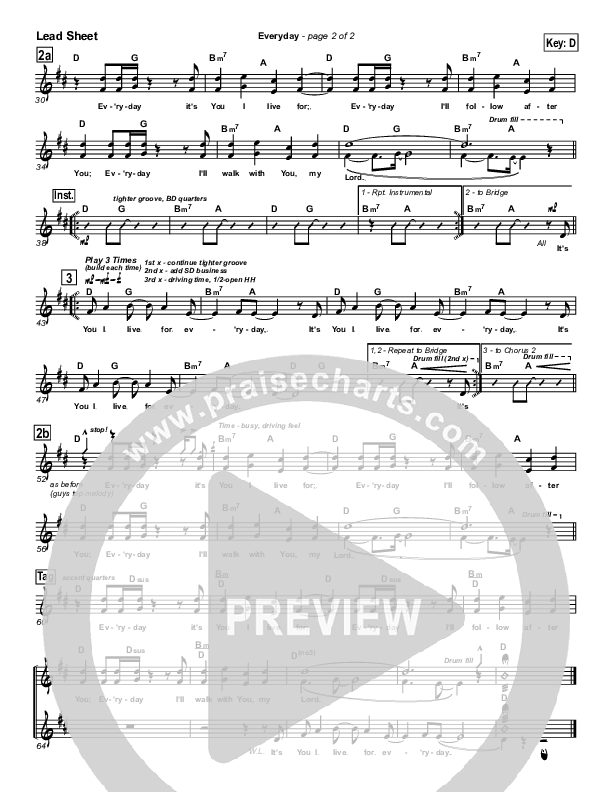 Everyday Lead Sheet (Lincoln Brewster)