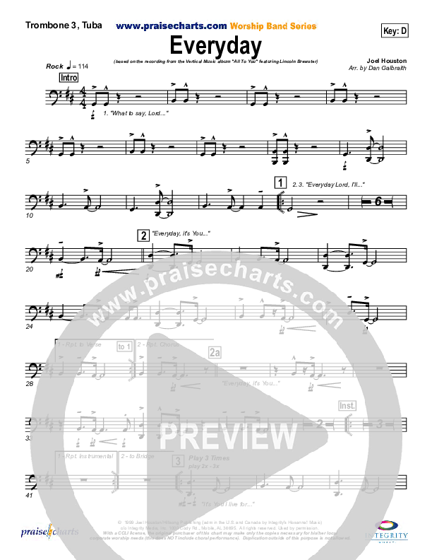 Everyday Trombone 3/Tuba (Lincoln Brewster)