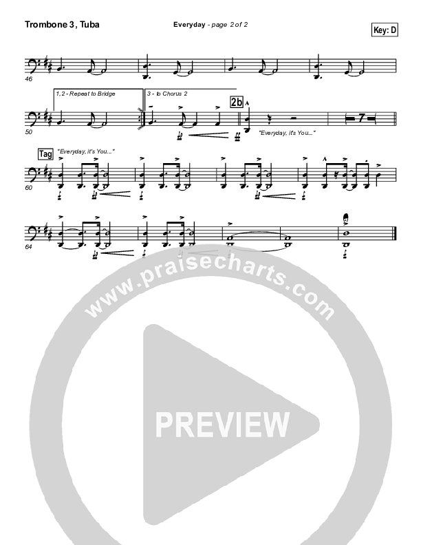 Everyday Trombone 3/Tuba (Lincoln Brewster)