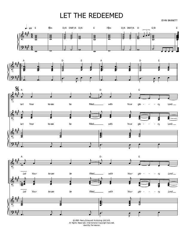 Let The Redeemed Lead & Piano ()