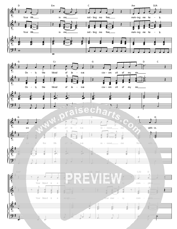 Only The Blood Lead & Piano ()