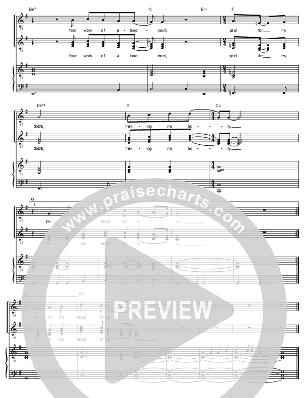 Only The Blood Lead & Piano ()