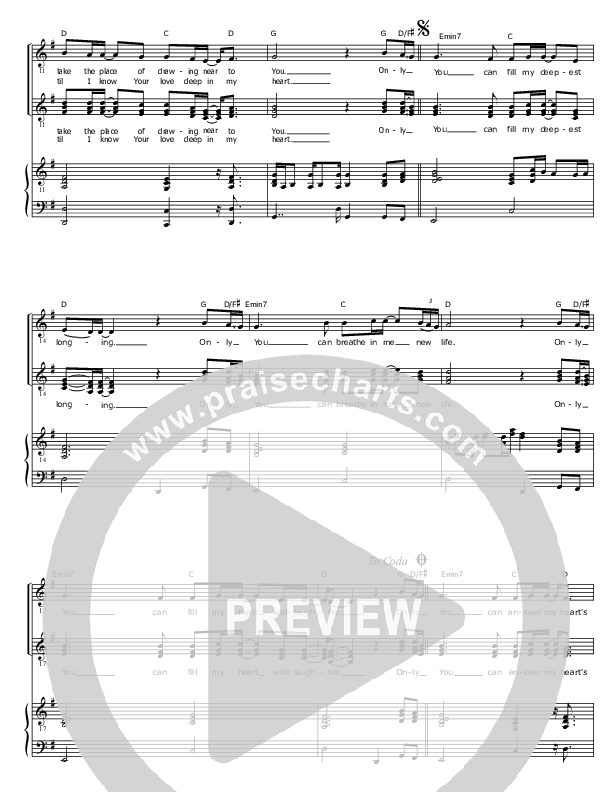 Only You Piano/Vocal (SATB) ()