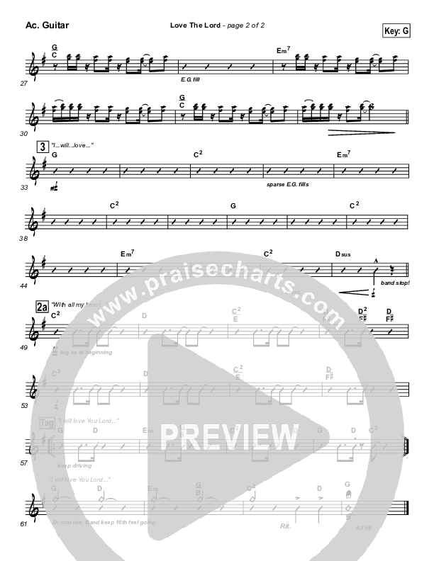 Love The Lord Acoustic Guitar (Lincoln Brewster)