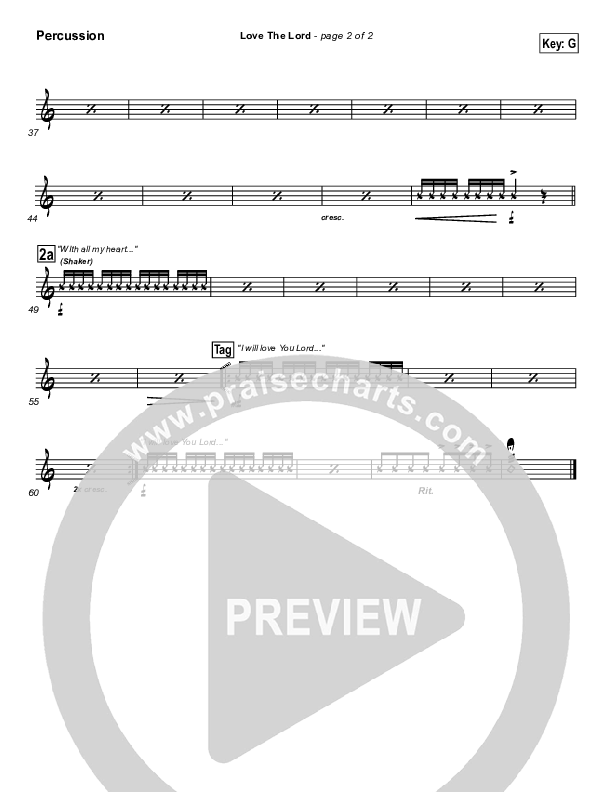 Love The Lord Percussion (Lincoln Brewster)