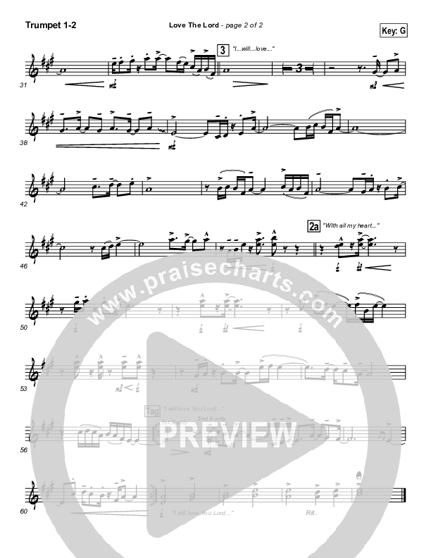 Love The Lord Trumpet 1,2 (Lincoln Brewster)