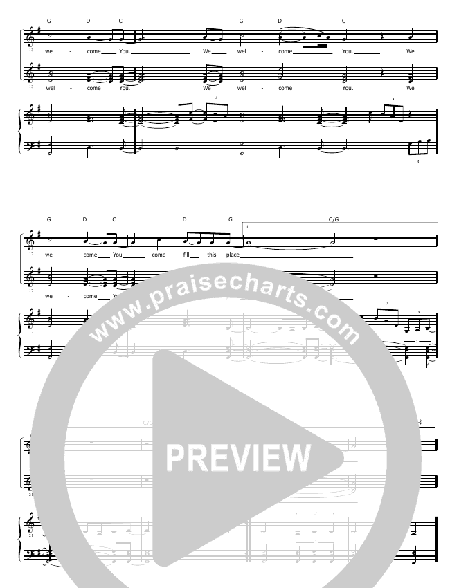 We Welcome You Sheet Music PDF () - PraiseCharts