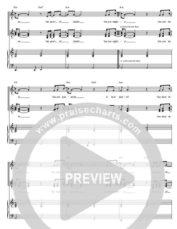 You Are Mighty Piano/Vocal (Vineyard Worship)