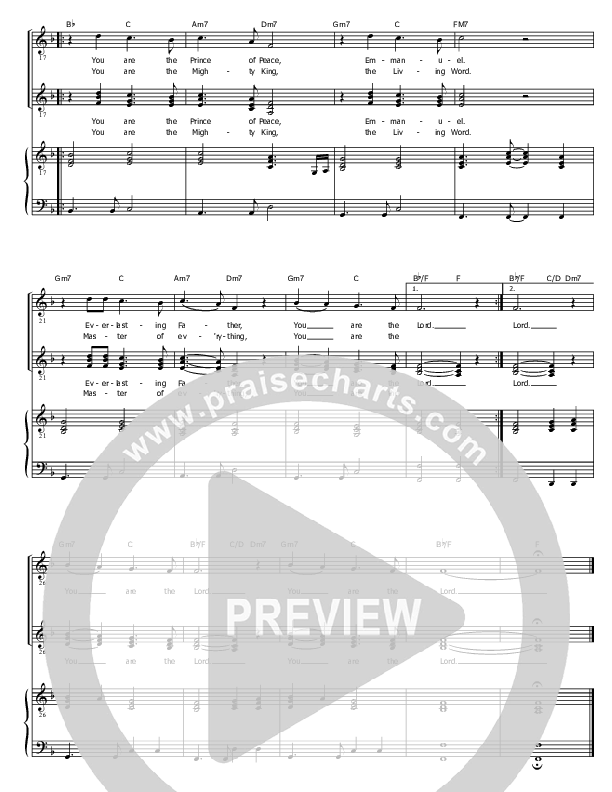 You Are The Mighty King Piano/Vocal (Vineyard Worship)